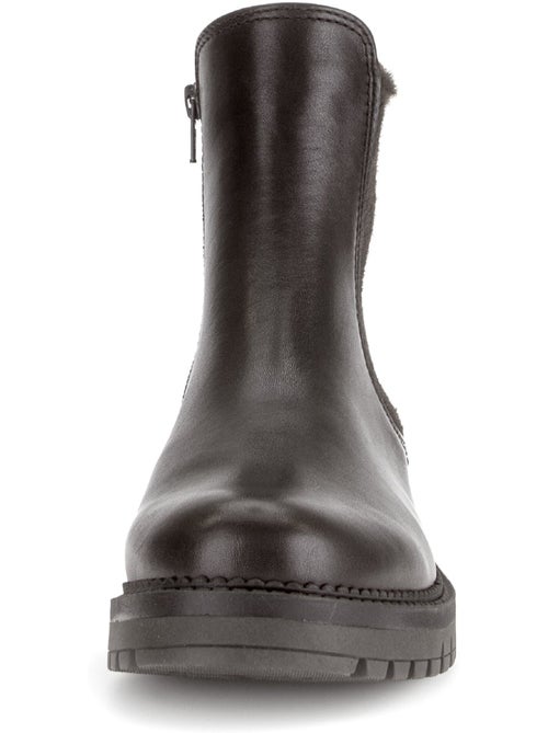 Bottines en cuir lisse - Kiabi Bottines en cuir lisse - Kiabi