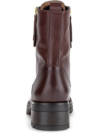 Bottines en cuir lisse