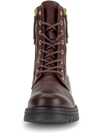 Bottines en cuir lisse