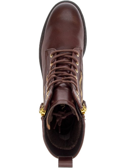 Bottines en cuir lisse - Kiabi Bottines en cuir lisse - Kiabi