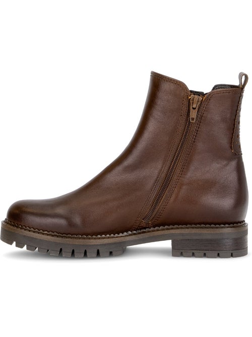 Bottines en cuir lisse - Kiabi Bottines en cuir lisse - Kiabi