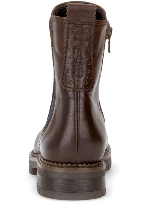 Bottines en cuir lisse - Kiabi Bottines en cuir lisse - Kiabi