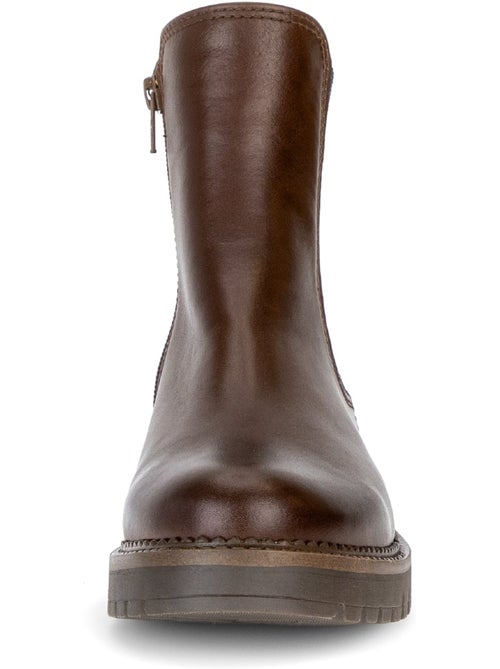 Bottines en cuir lisse - Kiabi Bottines en cuir lisse - Kiabi