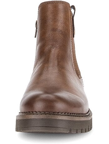 Bottines en cuir lisse
