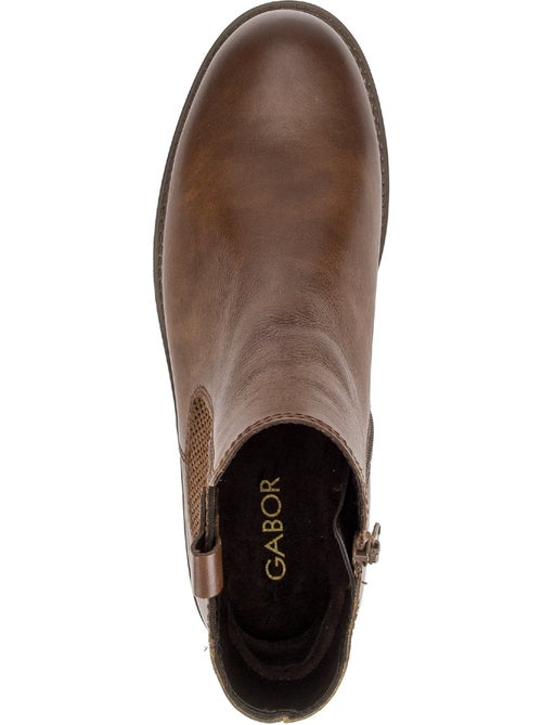 Bottines en cuir lisse - Kiabi Bottines en cuir lisse - Kiabi