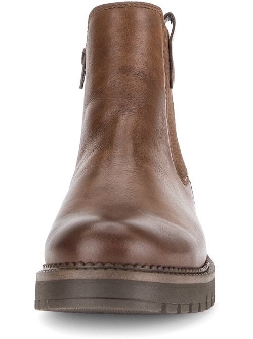 Bottines en cuir lisse - Kiabi Bottines en cuir lisse - Kiabi