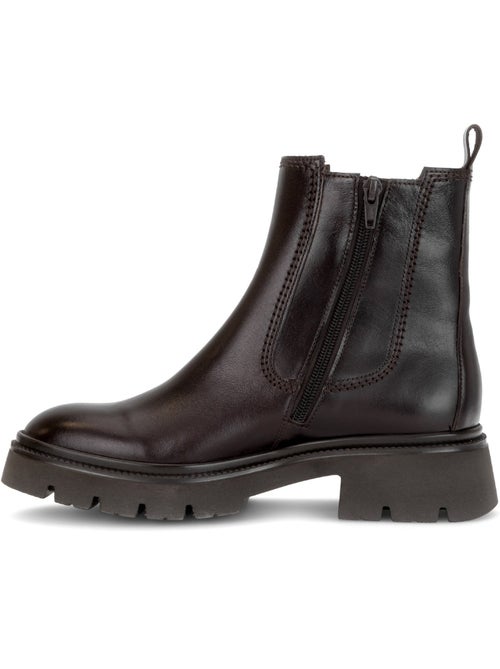 Bottines en cuir lisse - Kiabi Bottines en cuir lisse - Kiabi