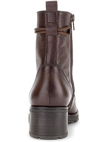 Bottines en cuir lisse