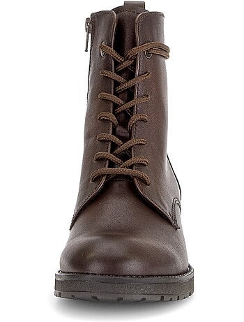 Bottines en cuir lisse