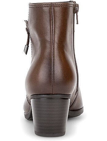 Bottines en cuir lisse