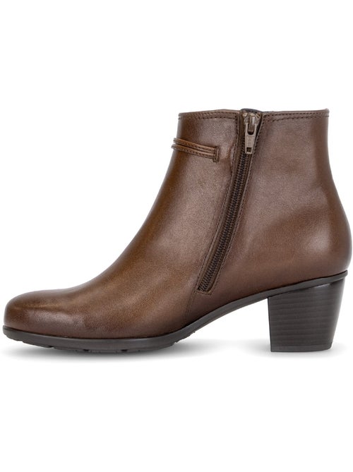 Bottines en cuir lisse - Kiabi Bottines en cuir lisse - Kiabi