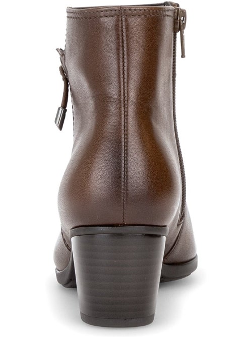 Bottines en cuir lisse - Kiabi Bottines en cuir lisse - Kiabi