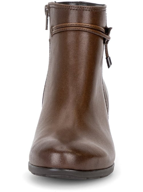 Bottines en cuir lisse - Kiabi Bottines en cuir lisse - Kiabi