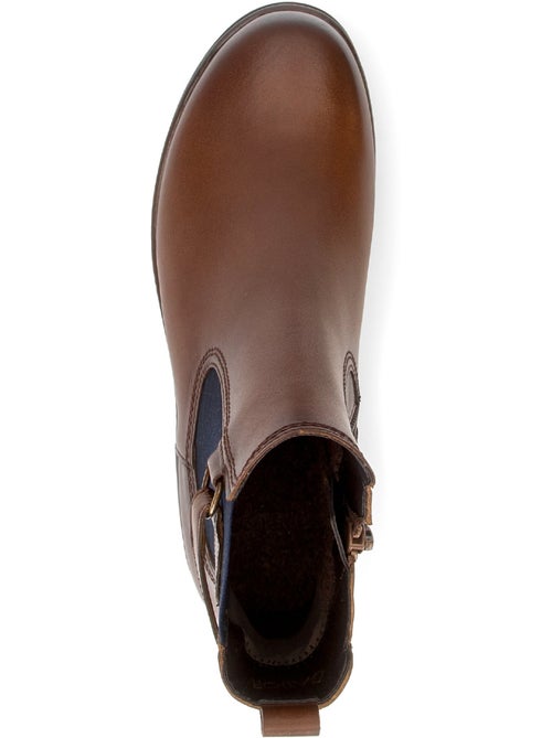 Bottines en cuir lisse - Kiabi Bottines en cuir lisse - Kiabi