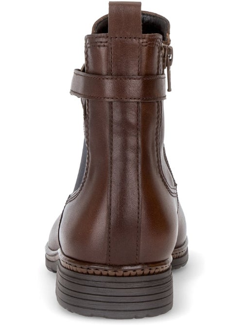 Bottines en cuir lisse - Kiabi Bottines en cuir lisse - Kiabi