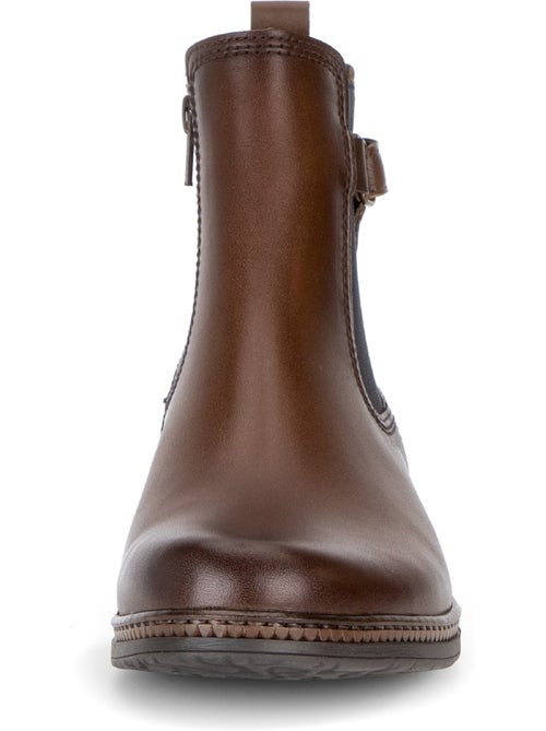 Bottines en cuir lisse - Kiabi Bottines en cuir lisse - Kiabi
