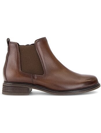 Bottines en cuir lisse