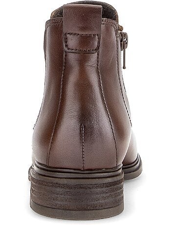 Bottines en cuir lisse