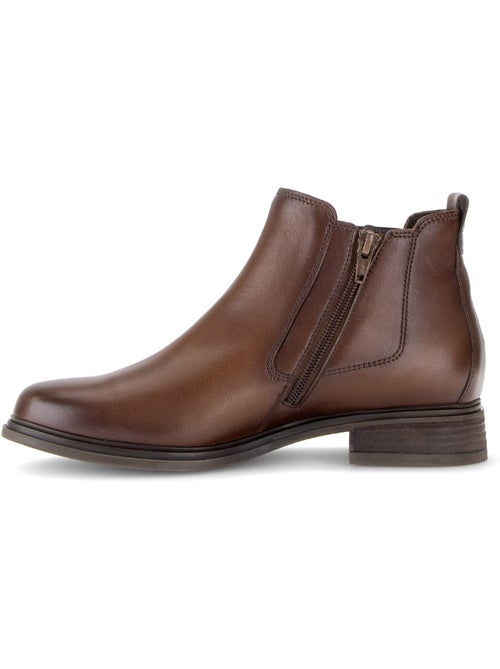 Bottines en cuir lisse - Kiabi Bottines en cuir lisse - Kiabi