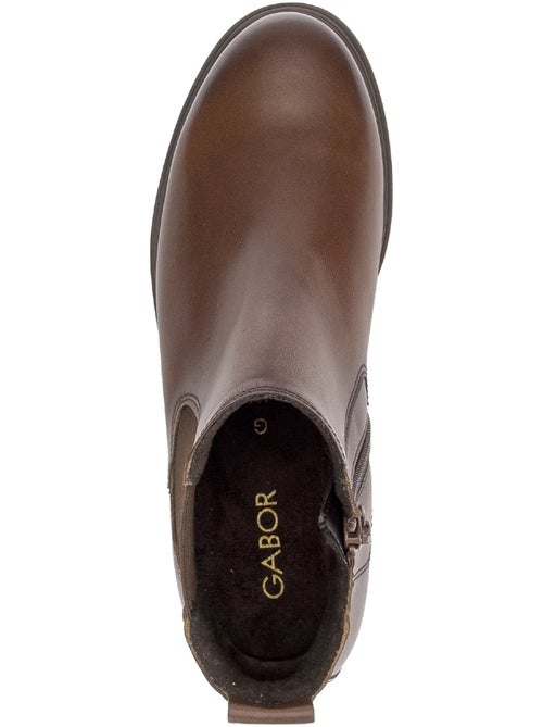 Bottines en cuir lisse - Kiabi Bottines en cuir lisse - Kiabi