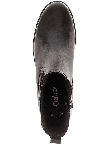 Bottines en cuir lisse
