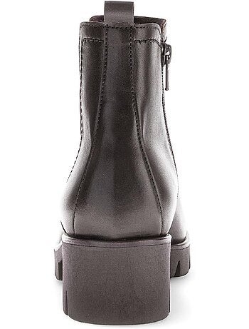 Bottines en cuir lisse