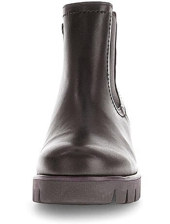 Bottines en cuir lisse