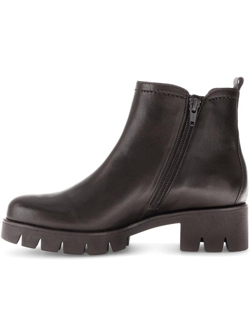 Bottines en cuir lisse - Kiabi Bottines en cuir lisse - Kiabi
