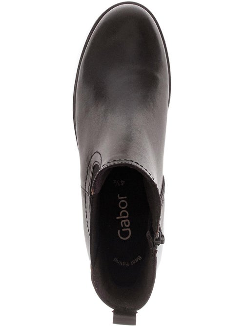 Bottines en cuir lisse - Kiabi Bottines en cuir lisse - Kiabi