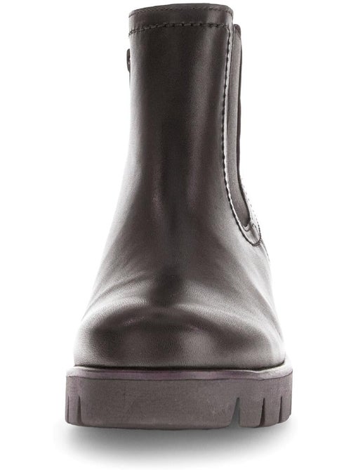 Bottines en cuir lisse - Kiabi Bottines en cuir lisse - Kiabi