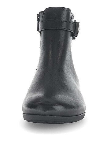 Bottines en cuir lisse