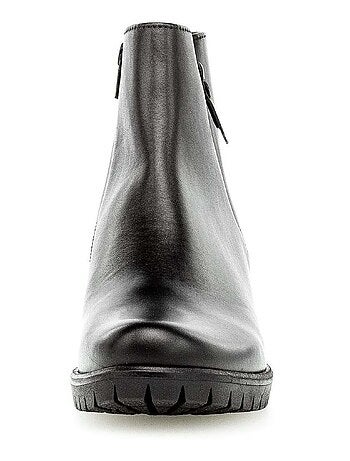 Bottines en cuir lisse