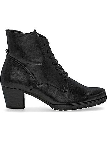 Bottines en cuir lisse
