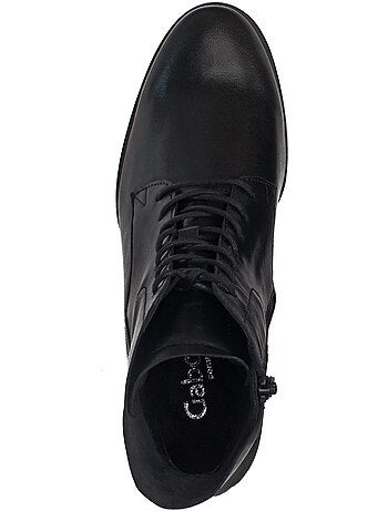 Bottines en cuir lisse