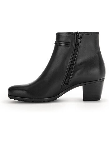 Bottines en cuir lisse