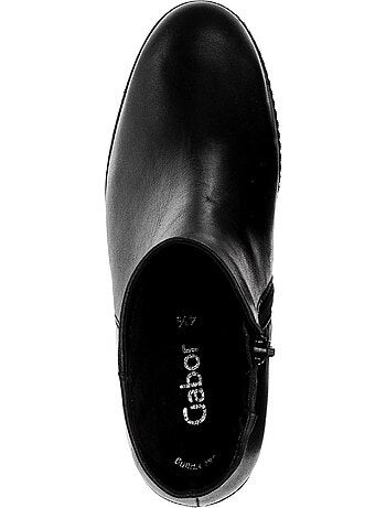 Bottines en cuir lisse