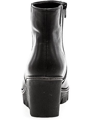 Bottines en cuir lisse
