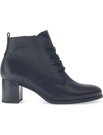 Bottines en cuir lisse