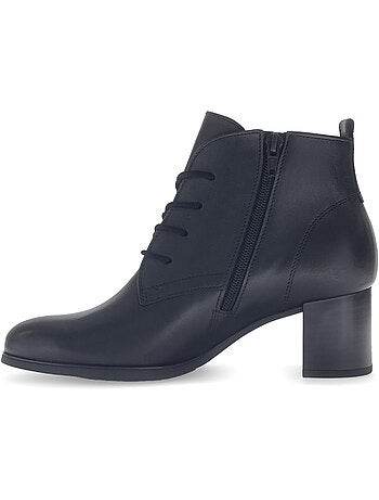 Bottines en cuir lisse