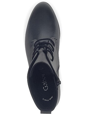 Bottines en cuir lisse