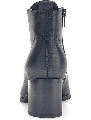 Bottines en cuir lisse