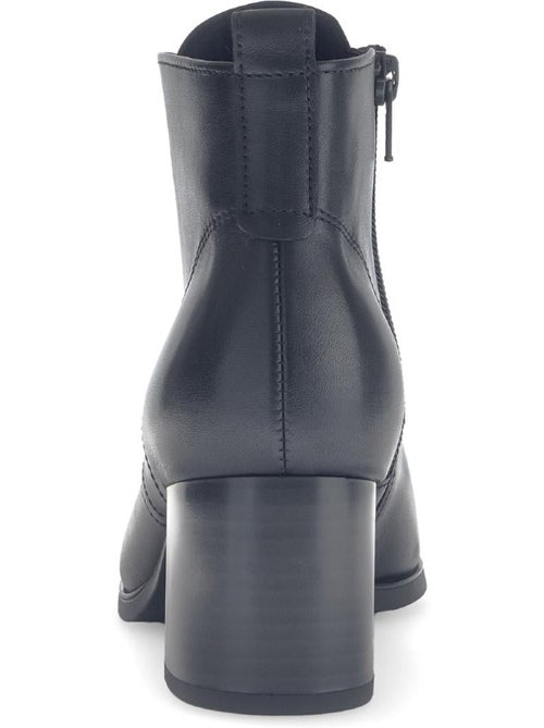 Bottines  en cuir lisse - Kiabi