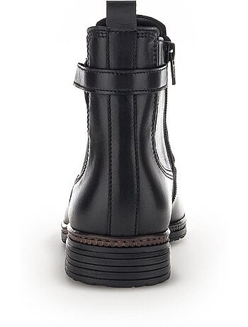 Bottines en cuir lisse