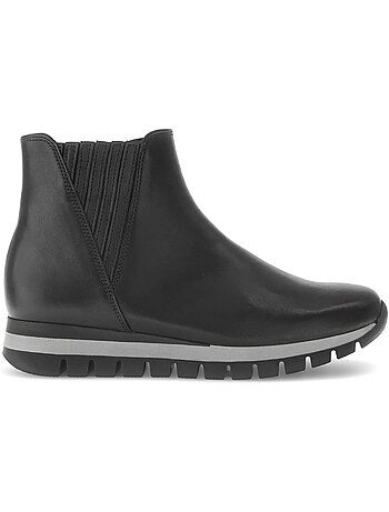 Bottines en cuir lisse
