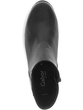 Bottines en cuir lisse