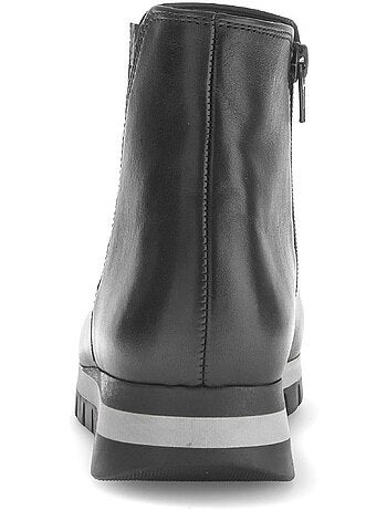 Bottines en cuir lisse