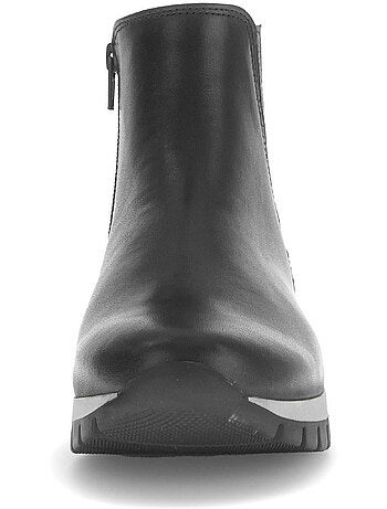 Bottines en cuir lisse