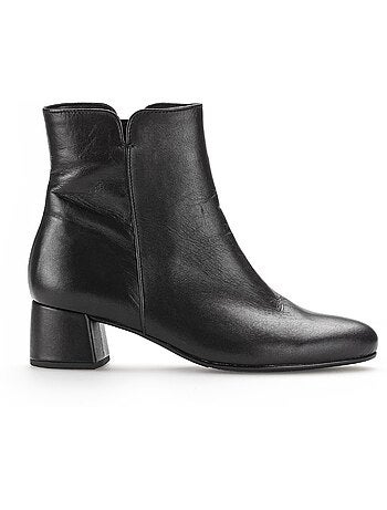 Bottines en cuir lisse
