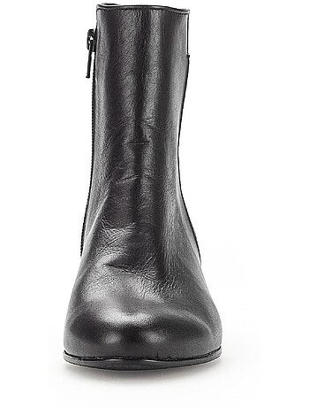 Bottines en cuir lisse