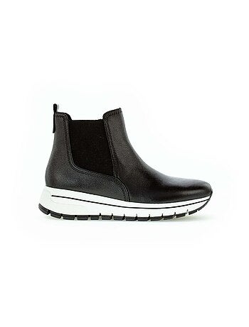 Bottines en cuir lisse
